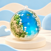 Blue Ocean Reef Handmade Squishy Ball styled display photo