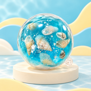 Starry Seashell Ocean Handmade Squishy Ball styled display photo