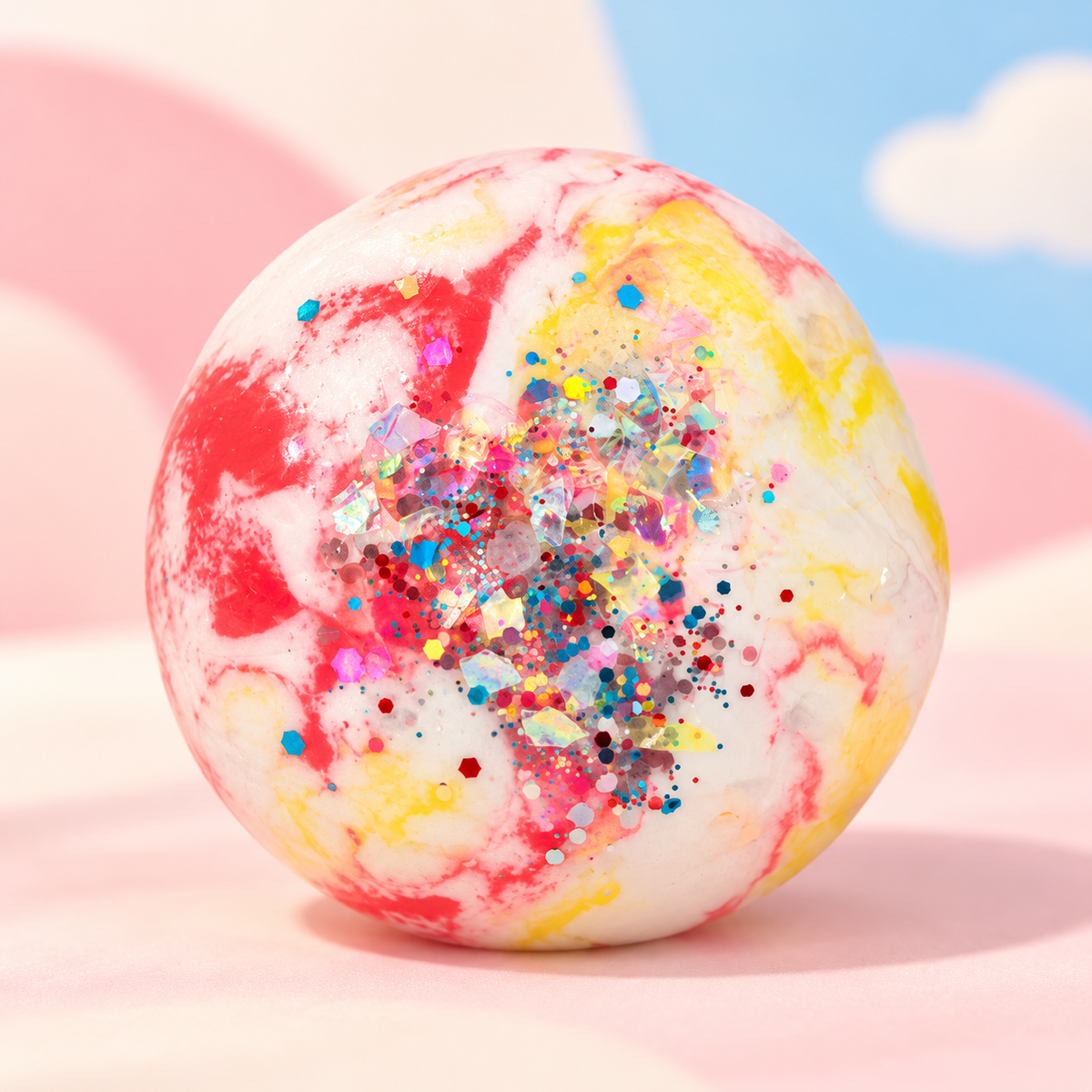 Apple Milkshake Confetti Handmade Squishy Ball - store-style hero image