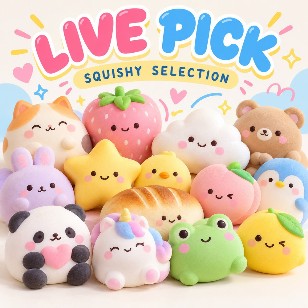 Assorted squishy toys for TikTok Live selection